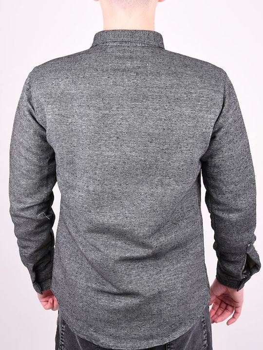 Long Sleeve Shirt in a Wide Fit Anthracite