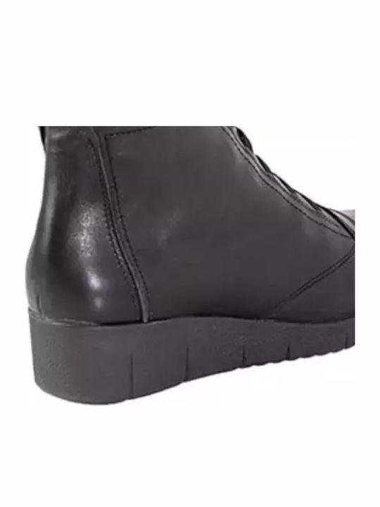 Leather Women's Ankle Boots Black