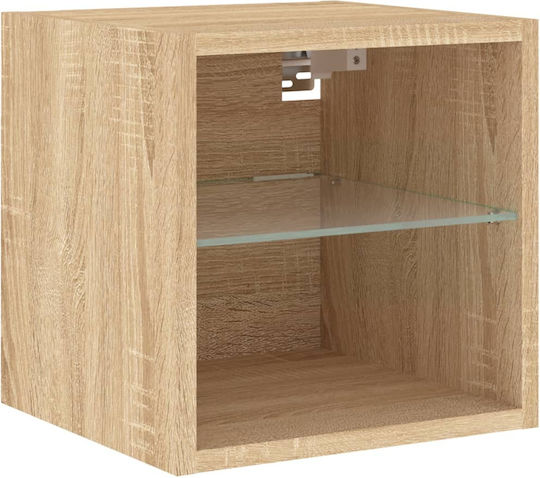 Living Room TV Unit with Lighting Coffee L160xW30xH120cm
