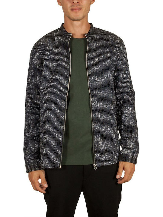 Anerkjendt Men's Cardigan with Zipper BLUE