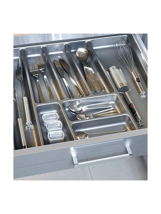 Agoform Drawer Cutlery Tray Plastic 84x48cm Silver