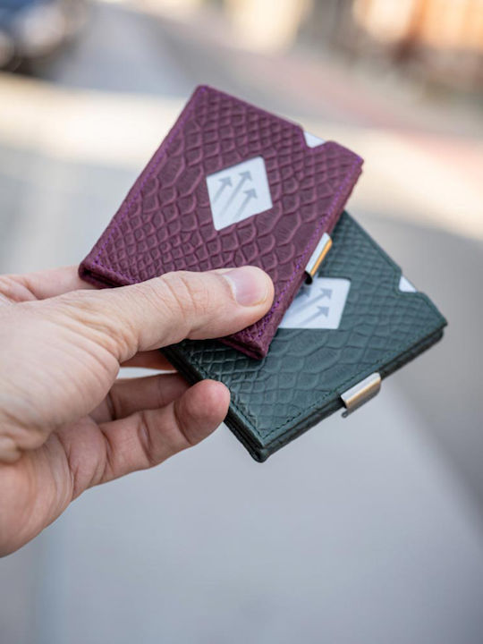 Portofel bărbătesc Carduri cu RFID și mecanism Slide Violet
