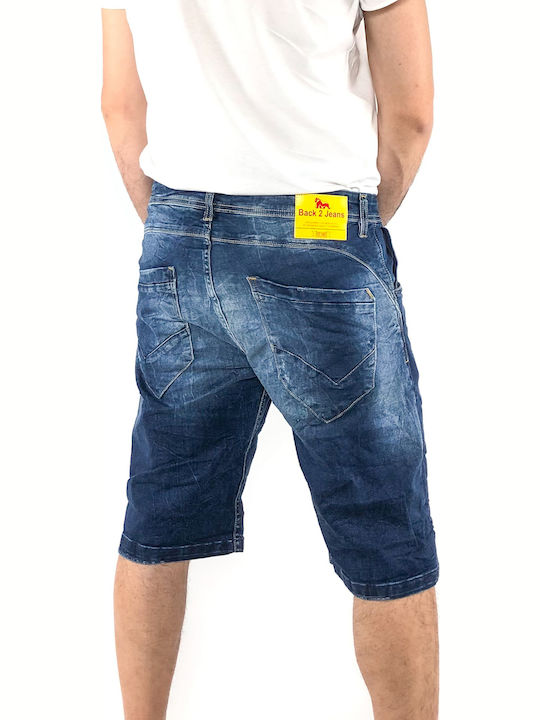 Back2jeans Herrenshorts Jeans Blue