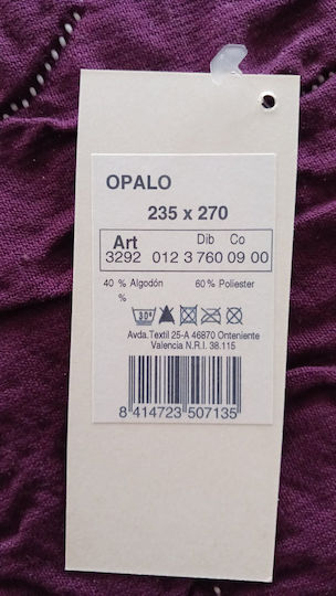 Manterol Casa Покривало Кингсайз от Памук & Полиестер Purple 760 235x270см
