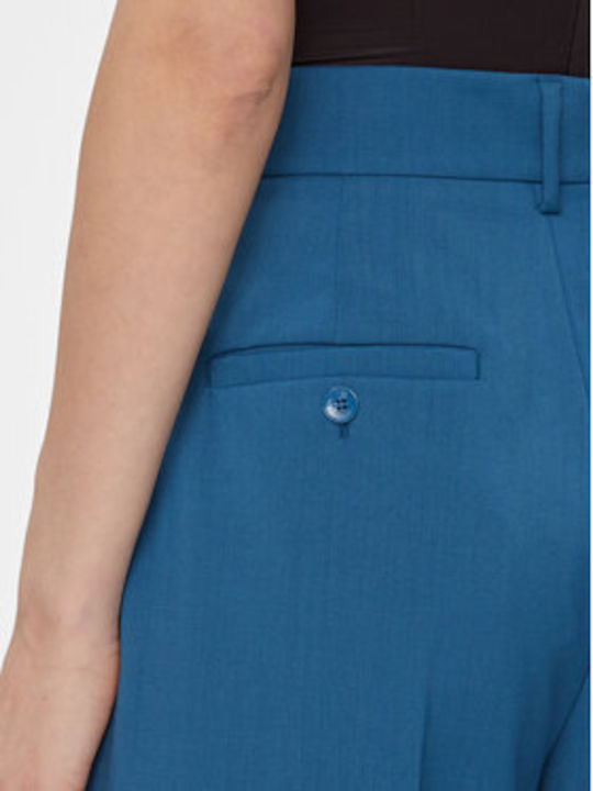 Weekend Maxmara Damen Stoff Hose in Entspannter Passform Blue