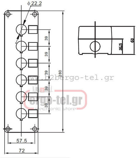 Xindali Μπουτονιέρα Βιομηχανικού Τύπου 022-206100000