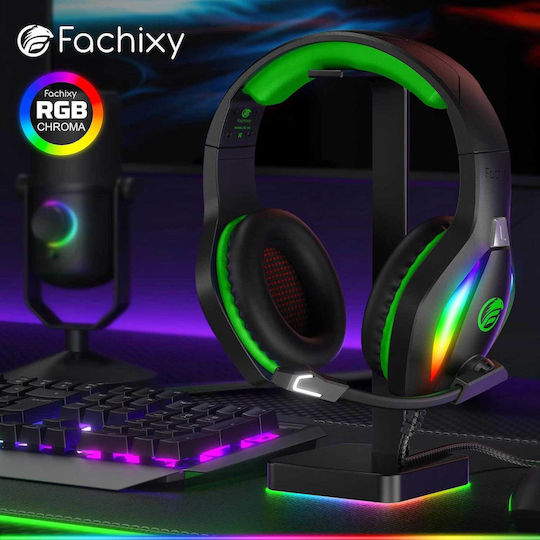Fachixy FC100 Надушници Геймърски слушалки с връзка 3,5 мм / USB Зелен