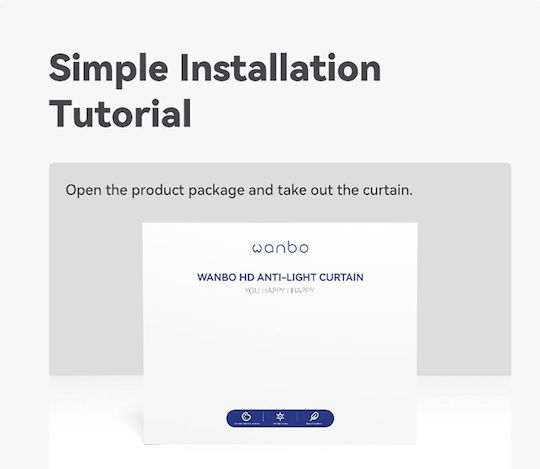Wanbo Anti-Light Curtain 221x125cm