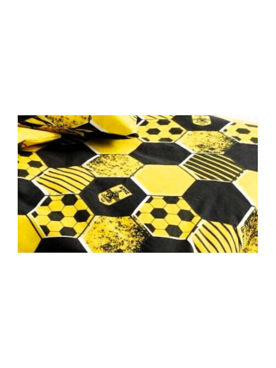 Vesta Home Σετ Παπλωματοθήκη Βαμβακερή Μονή με Μαξιλαροθήκη 170x240cm Κίτρινο-μαύρο