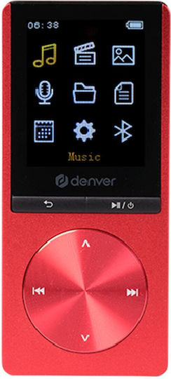 Denver MP4 Player (4GB) with Screen 1.77" Red SHPLND_657353