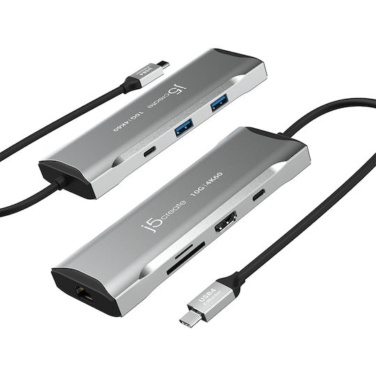 J5 Create USB-C Stație de andocare cu HDMI 4K PD Ethernet Gri (JCD393-N)