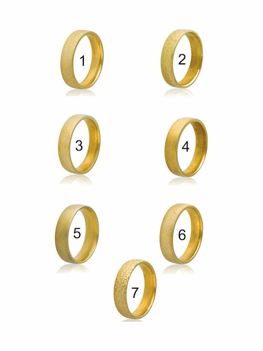 Maschio Femmina Classic Ehering-Set aus Gelb Gold 9K