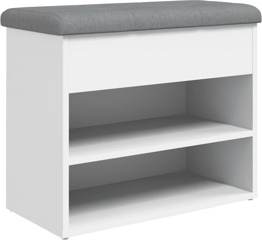 Entry Furniture with Shoe Rack & Bench White 62x32x50cm