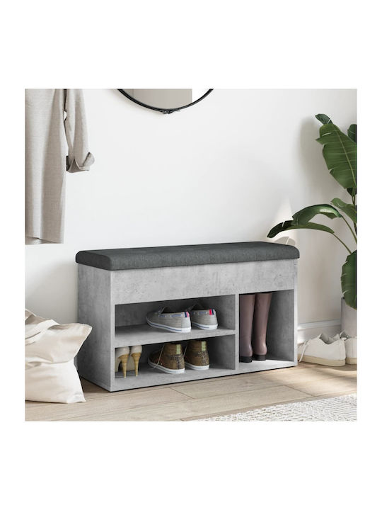 Entry Furniture with Shoe Rack & Bench Gray 82x32x45.5cm