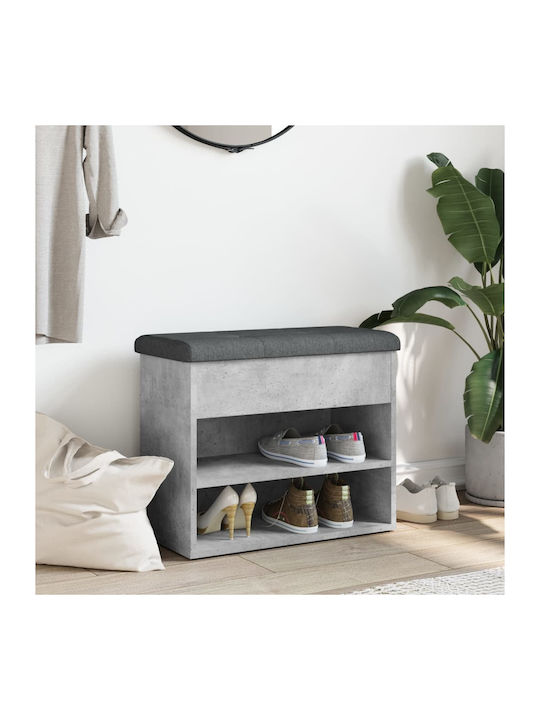 Entry Furniture with Shoe Rack & Bench Gray 62x32x50cm