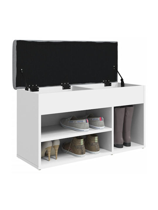 Entry Furniture with Shoe Rack & Bench White 82x32x45.5cm