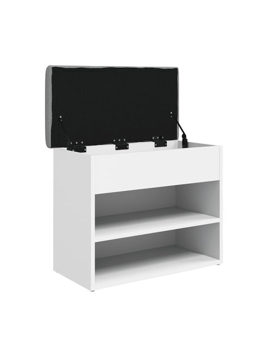 Entry Furniture with Shoe Rack & Bench White 62x32x50cm