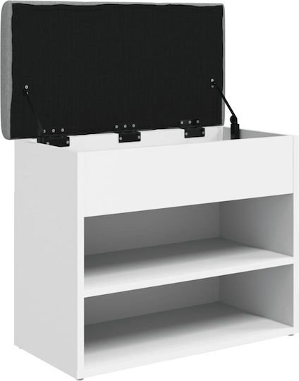 Entry Furniture with Shoe Rack & Bench White 62x32x50cm