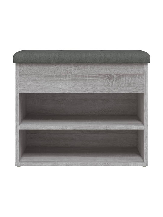 Entry Furniture with Shoe Rack & Bench Sonoma Gray 62x32x50cm
