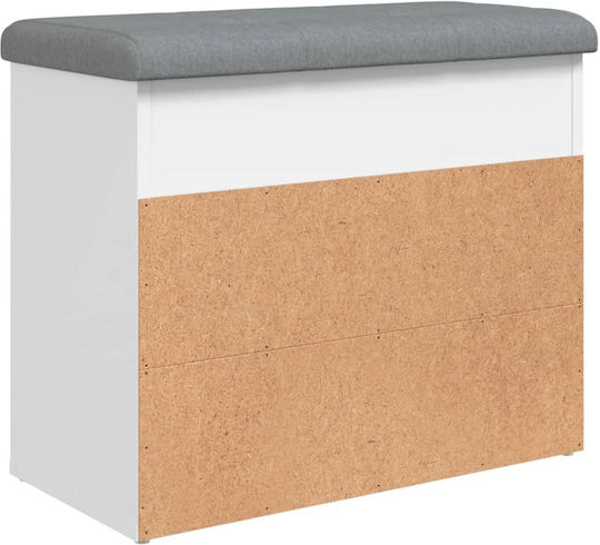 Entry Furniture with Shoe Rack & Bench White 62x32x50cm