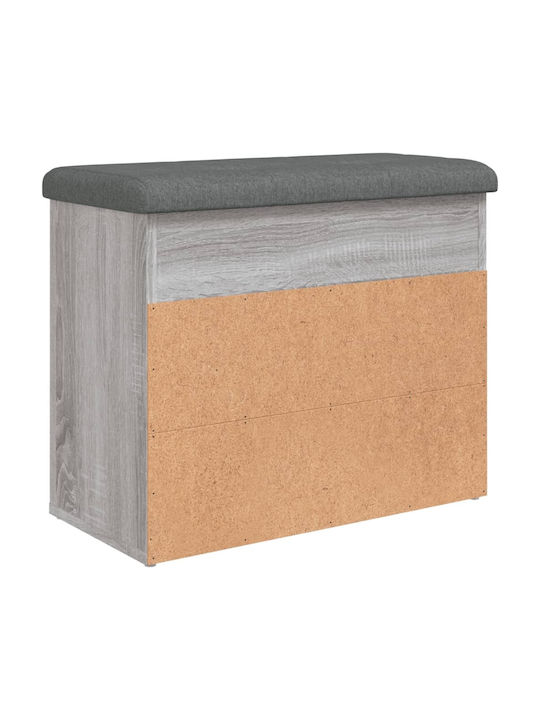 Entry Furniture with Shoe Rack & Bench Sonoma Gray 62x32x50cm