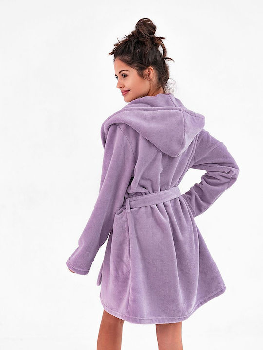 Sensis Winter Women's Cotton Robe Violet.