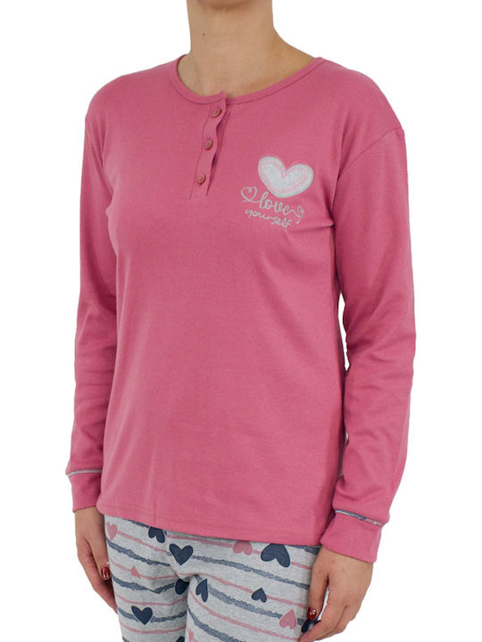 Fawn Winter Women's Pyjama Set Fawn Blue Love