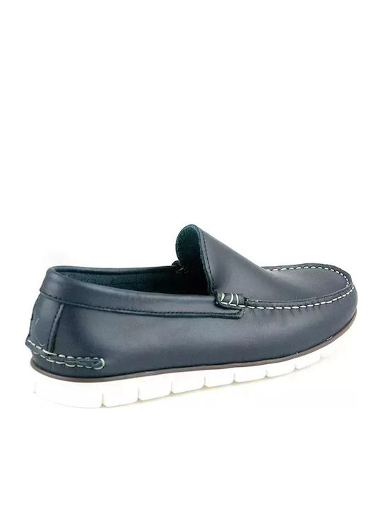 Δερμάτινα Ανδρικά Boat Shoes σε Μπλε Χρώμα