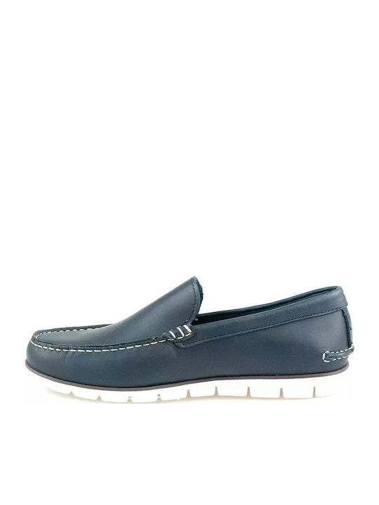 Δερμάτινα Ανδρικά Boat Shoes σε Μπλε Χρώμα