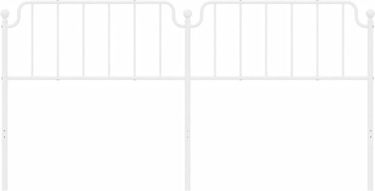 vidaXL Metallic White Bed Headboard 198x102cm