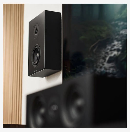 Argon Audio Forus 4 Wall Pair of Hi-Fi Speakers Wall Mounted 2 No of Drivers W21xD10.3xH29cm. Black