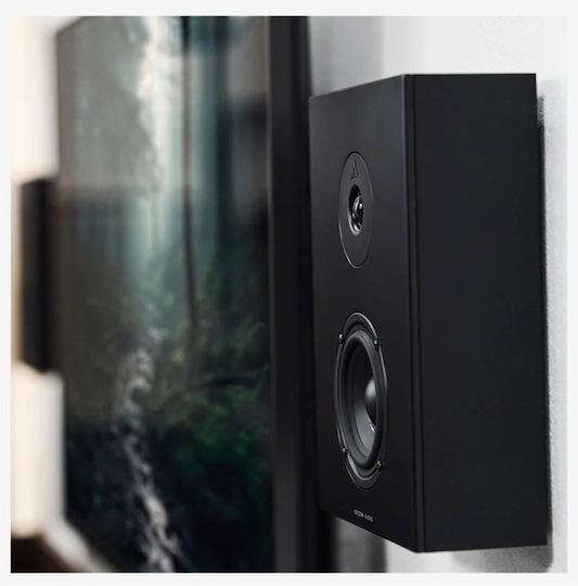 Argon Audio Forus 4 Wall Pair of Hi-Fi Speakers Wall Mounted 2 No of Drivers W21xD10.3xH29cm. Black