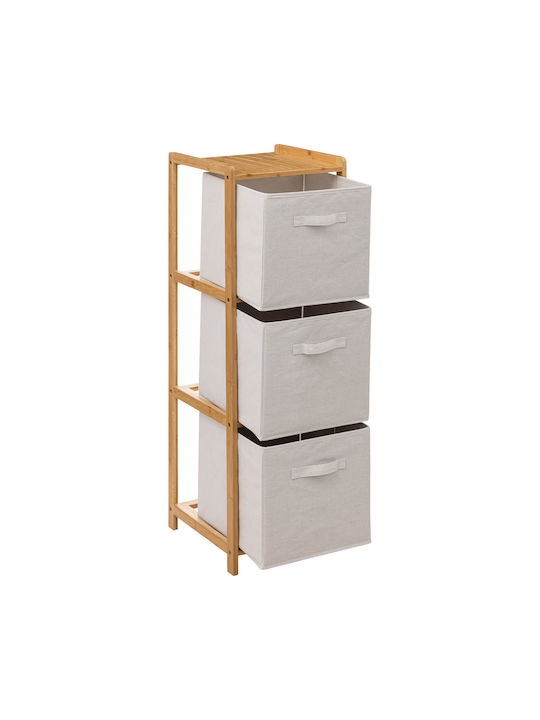 Storage Drawers F-v Tidy Bamboo With 3 Drawers L35xW33xH109.5cm
