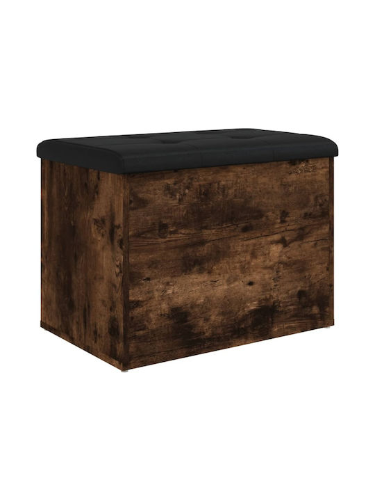 Stool For Living Room With Storage Space Wooden Smoker 62x42x45cm