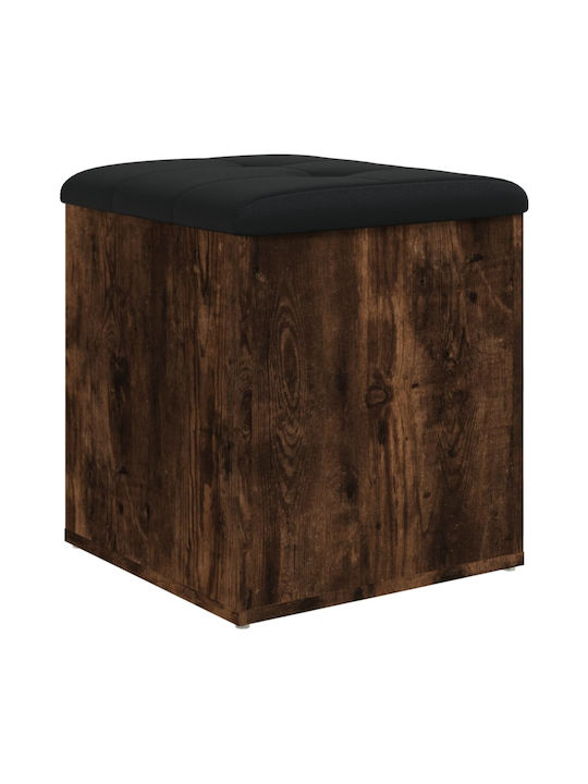 Stool For Living Room With Storage Space Wooden Smoker 42x42x45cm