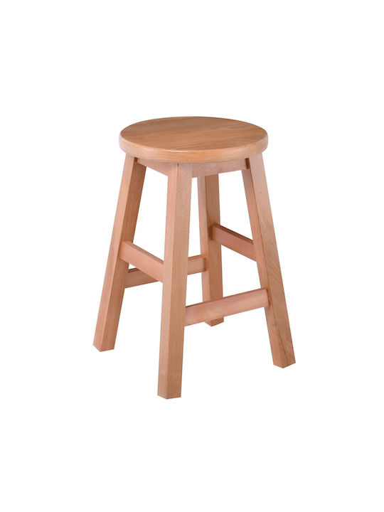 Stool For Living Room Wooden Beech Natural 31x31x50cm