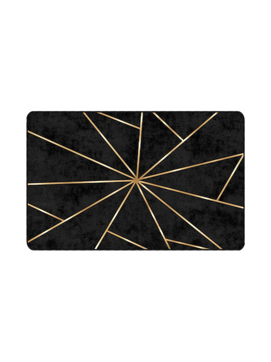 vidaXL Rug Rectangular Gold and Black