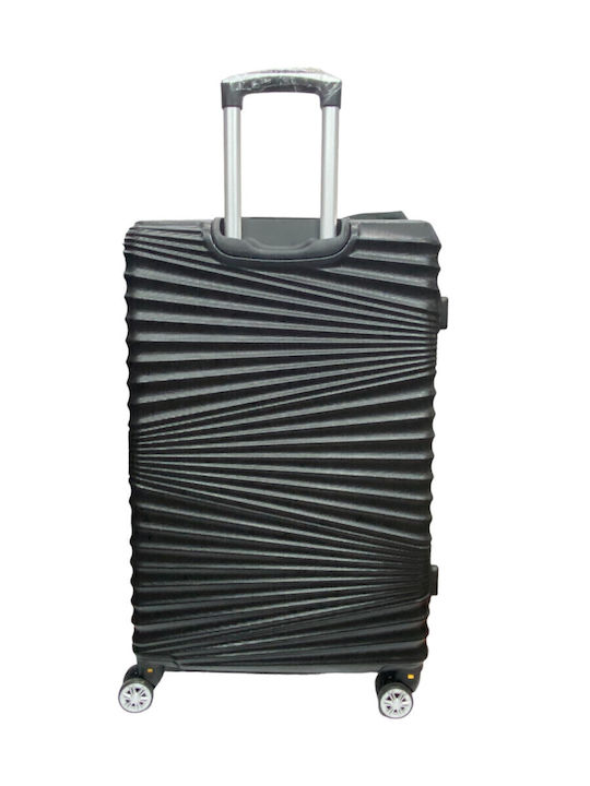 Ormi Medium Hard Travel Suitcase Black with 4 Wheels Height 67cm