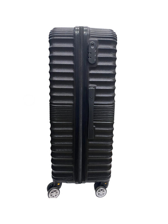 Ormi Medium Hard Travel Suitcase Black with 4 Wheels Height 67cm