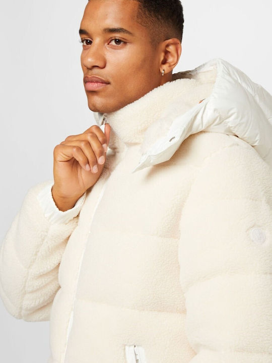 Save The Duck Men's Winter Puffer Jacket Off White