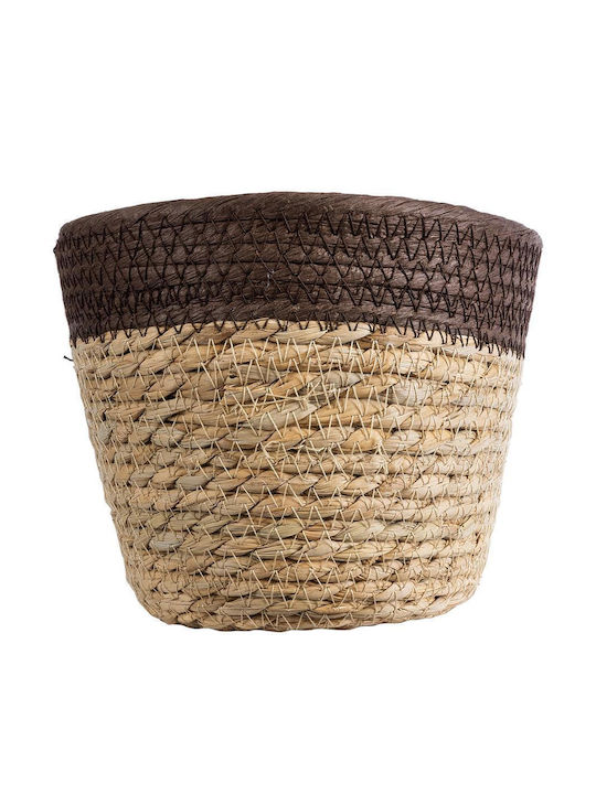 GloboStar Lefkada Κασπώ Rattan Μπεζ με Βάση 18x18x15εκ.