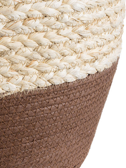 GloboStar Κασπώ Rattan Μπεζ με Βάση 33x33x28εκ.