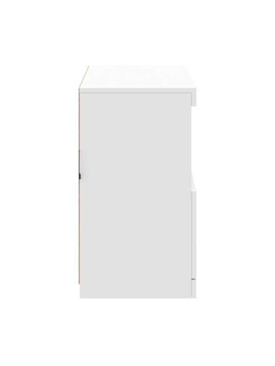 Μπουφές Ξύλινος Λευκός 81x37x67cm
