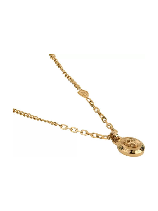 Police Necklace from Gold Plated Steel