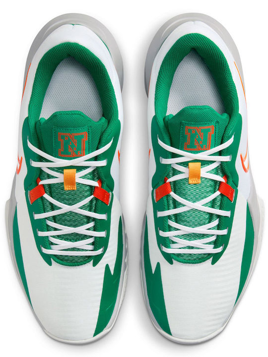 Precision 6 Low Basketball Shoes White / Safety Orange / Malachite / Sundial