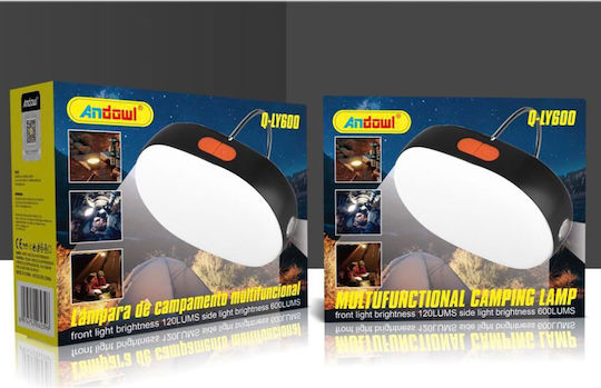 Andowl Rechargeable Led Lantern for Camping with Flashlight 120lm