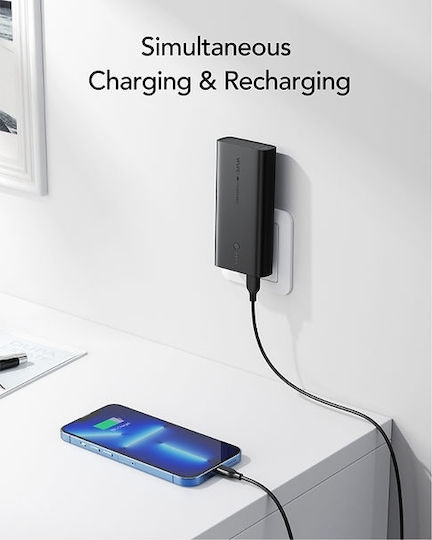 Vrurc W1146 Power Bank 10000mAh 20W με 2 Θύρες USB-A και Θύρα USB-C Power Delivery / Quick Charge 3.0 Μαύρο