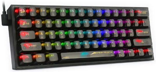 Redragon K617 FIZZ Gaming Mechanical Keyboard 60% with Custom switches and RGB lighting (English US) CTB