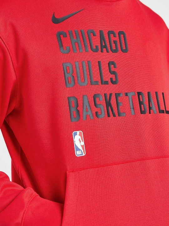 NBA Chicago Bulls Дри-Фит Суитшърт с Качулка Червен