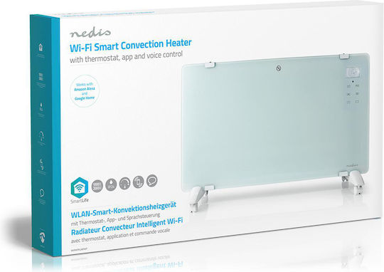Nedis Конвектор Подов 2000W с Електронен Термостат и WiFi 83x52см Бял